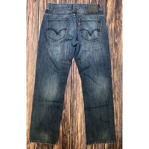 Levi's 511 Jeans Men's‎ Size 33x30 Slim Straight Dark Blue Stretch Denim EUC